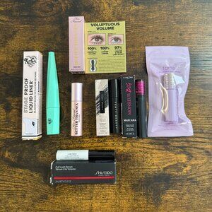 Sephora Travel Size Mascara, eyeliner, Lancome, Fenty, Too Faced, Shiseido, Tart